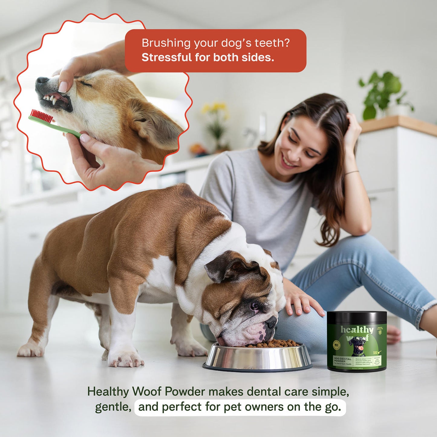 Dog Dental Cleaning Powder for Large Dogs