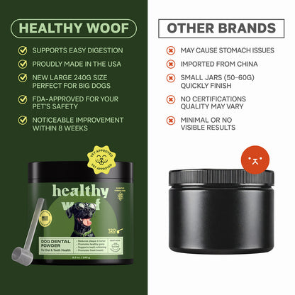 Dog Dental Cleaning Powder for Large Dogs